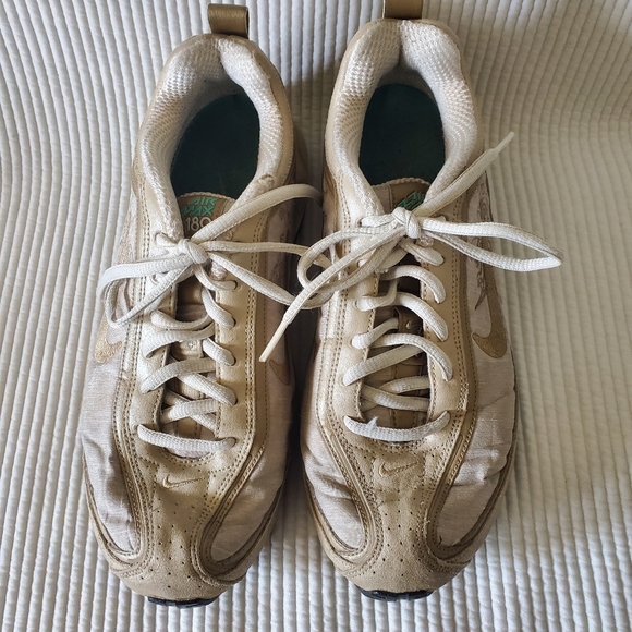 Nike Air Max 180 + Running Shoes 315941-121 Women's Size 7.5 Beige Gold Floral - Picture 2 of 13